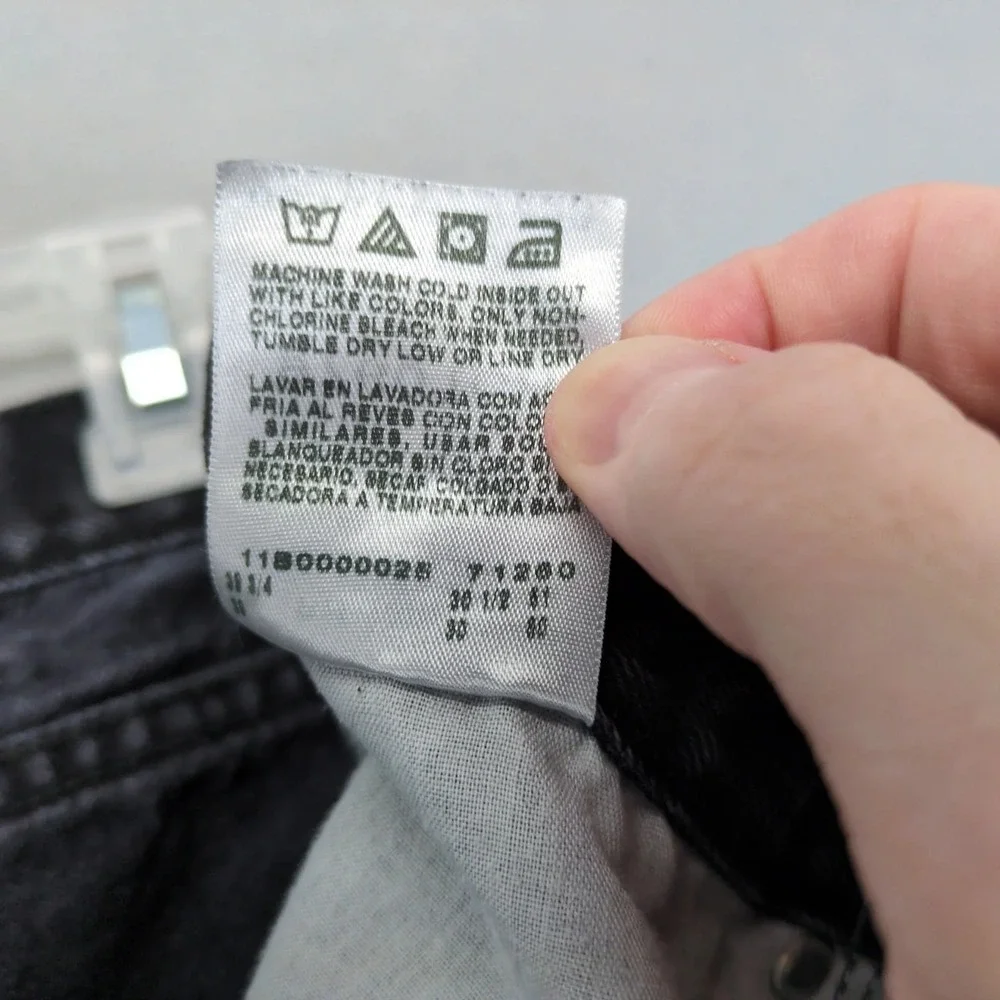 Wrangler Regular Fit Black Jeans Mens 38 37x29